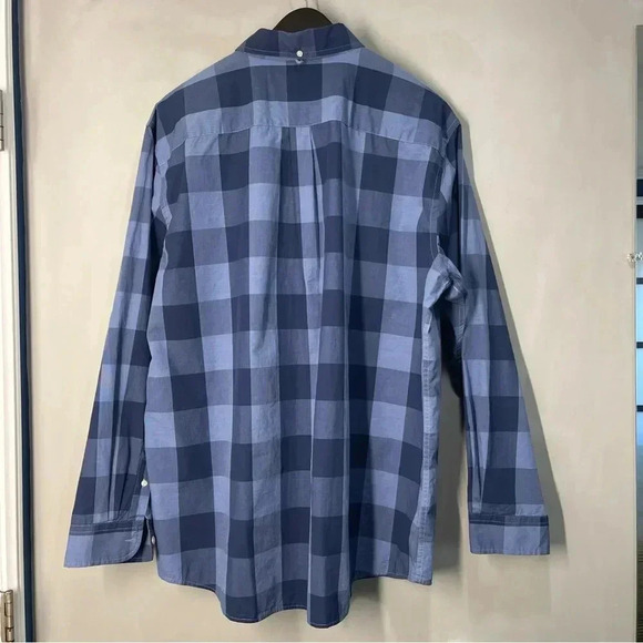 Chaps Men's NWT Long Sleeve Button Down Shirt Size 2XL  Blue With  Pocket - Picture 4 of 9